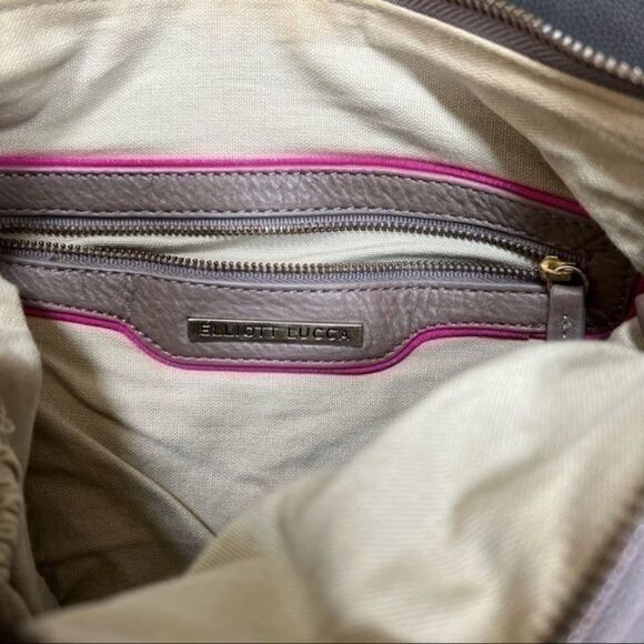 Elliot Lucca tan leather shoulder bag With Braided Handle. - Picture 4 of 8